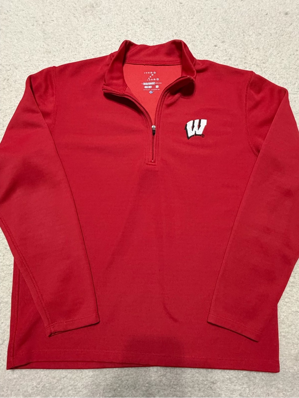 Wisconsin Badgers Zorrel Red Quarter Zip Pullover Men’s Medium
